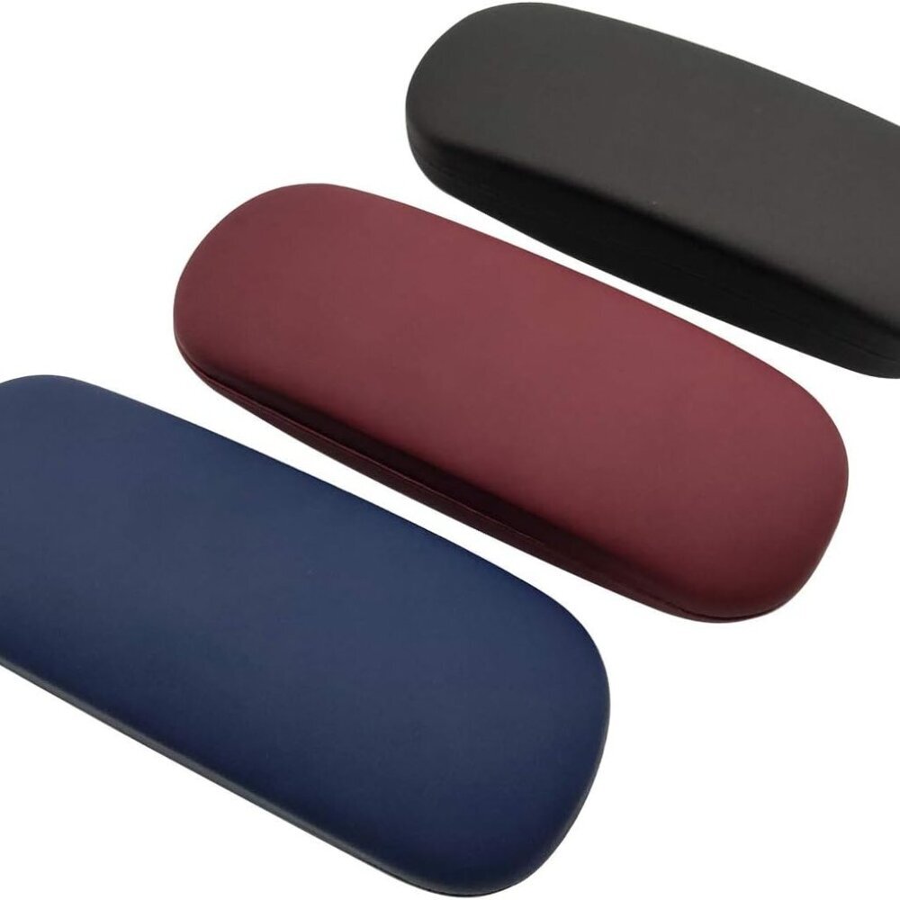3Pack Unisex Hard Shell Eyeglasses Protector Cases, Protective Case For Glasses